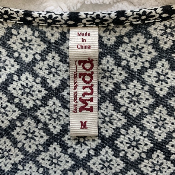 Mudd Printed Flared Long Wide Sleeve Boho Cropped - Picture 6 of 8